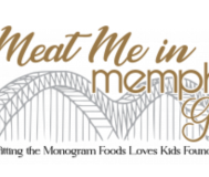 Meat Me in Memphis Gala logo with the Memphis bridge illustration, benefiting the Monogram Foods Loves Kids Foundation. Is this conversation helpful so far?