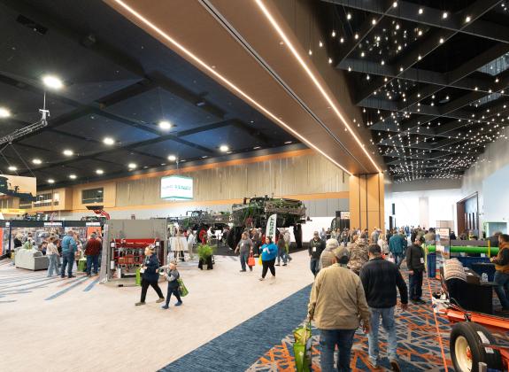 farm and gin convention activated in ballroom with open access to large hallway