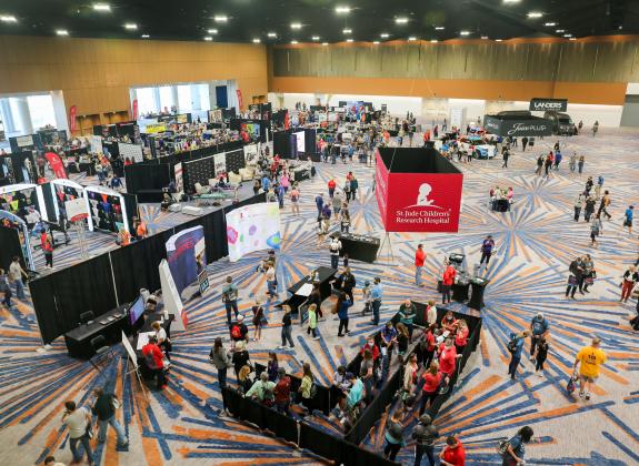 st jude marathon expo set up inside ballroom