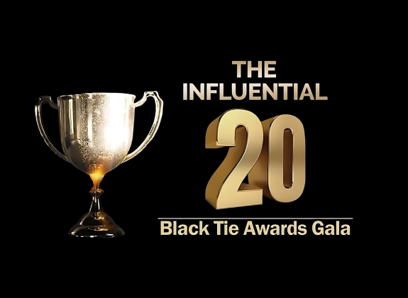 5th Year Celebration of The Influential 20 Black Tie Awards Gala Graphic