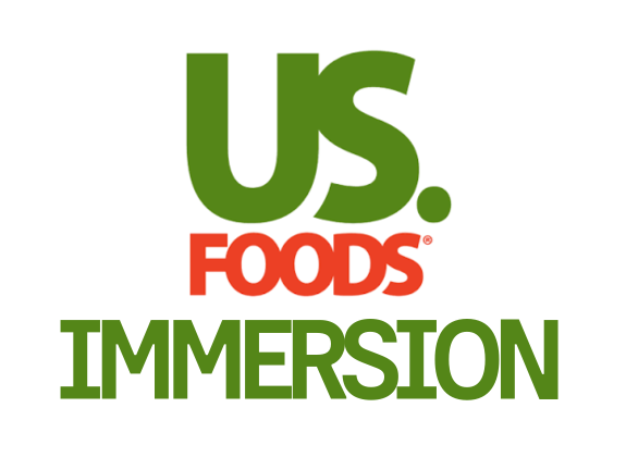 US Foods Immersion logo in green and orange on a white background.